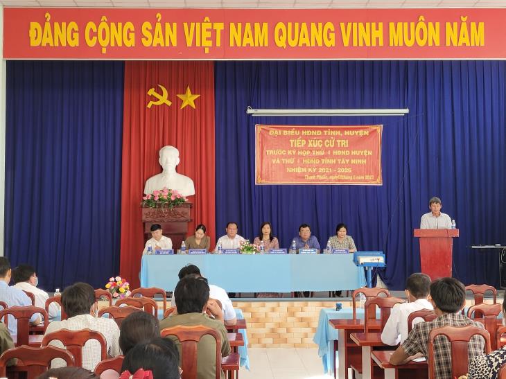 Đại biểu HĐND Tỉnh và Huyện Gò Dầu, tiếp xúc cử tri xã Thanh Phước